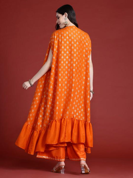 Printed Crop Top With Sharara Pants & Shrug Set for Women, Coord Set, Festival Outfit Ethnic Indian Dress, Wedding Guest Indo Western Outfit1 VitansEthnics