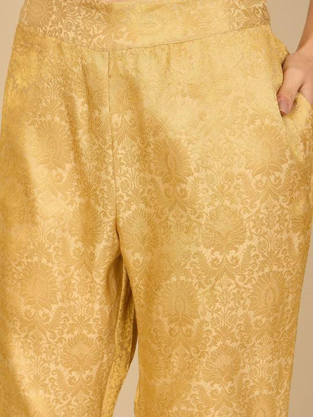 One Shoulder Jacquard Tunic With Trouser Set