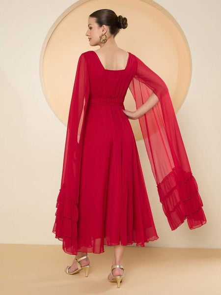 Embellished Maxi Dress For Women, Indian Dress For Women, Indo Western Outfit, Gown For Women, Indian Wedding Guest Outfit4 VitansEthnics