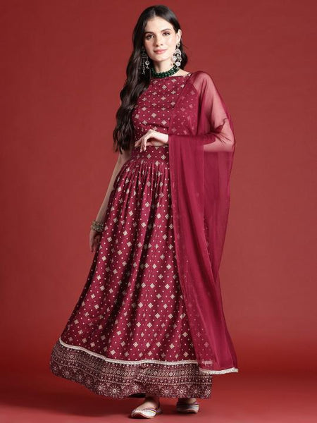 Printed Crop Top With Skirt & Dupatta Set For Women, Indian Lehenga Choli, Wedding Guest Outfit, Indian Dress, Party Indo Western Dress4 VitansEthnics