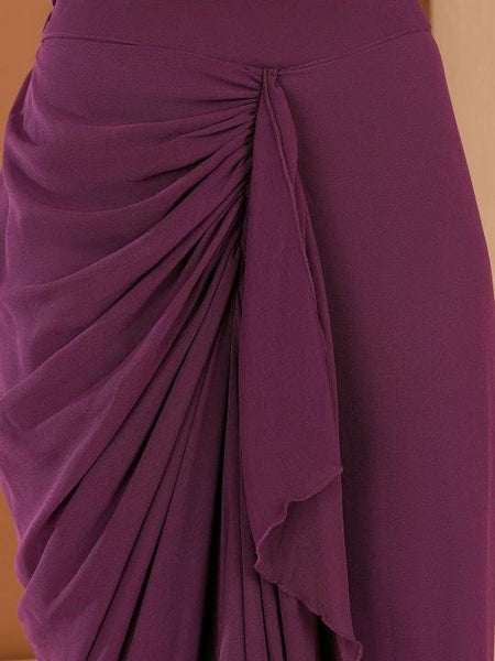 Embellished Crop Top, Draped Skirt With Jacket Set For Women, Wedding Guest Outfit, Ethnic Indo Western Outfit, Fusion Coords Set VitansEthnics