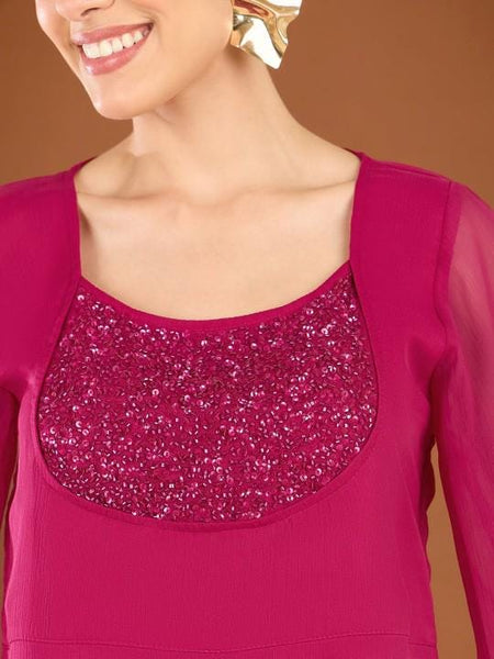 Embellished Sequin Top With Palazzo Co-Ord Set For Women, Top with Palazzo, Indo Western Outfit, Ethnic Indian Dress, Wedding Guest Outfit2 VitansEthnics