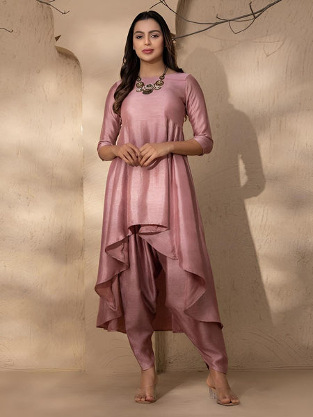 High Low Flared Kurti with Dhoti Pants For Women, Tunic With Palazzo, Indian Dress, Party Indo Western Outfit, Wedding Guest Dhoti Kurta Set10 VitansEthnics