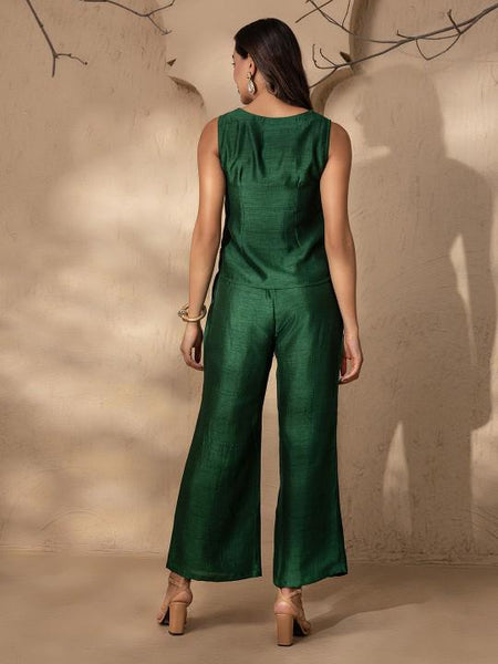 Waistcoat Top With Trousers Set for Women, Coord Set, Festive Fusion Outfit, Ethnic Indian Dress, Formal Wedding Guest Indo Western Outfit14 VitansEthnics