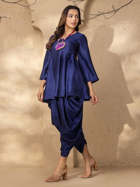 V Neck Peplum Kurti with Dhoti Pants For Women, Tunic With Palazzo, Indian Dress, Party Indo Western Outfit, Dhoti Kurta Set, Coord Set15 VitansEthnics