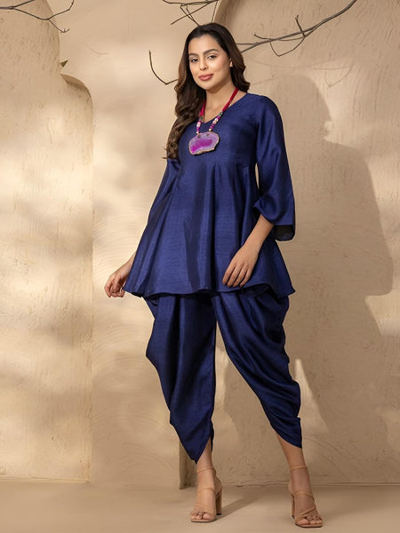 V Neck Peplum Kurti with Dhoti Pants For Women, Tunic With Palazzo, Indian Dress, Party Indo Western Outfit, Dhoti Kurta Set, Coord Set15 VitansEthnics