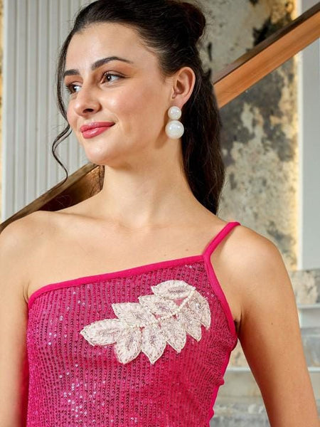 Sequin Embellished Top With Skirt Set For Women, Indian Dress, Wedding Guest Outfit, Ethnic Indo Western Outfit, Party Wear Fusion Coord Set16 VitansEthnics