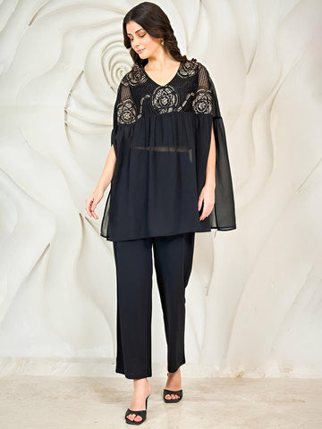 Embellished Top With Palazzo Set for Women, Coord Set, Ethnic Indian Dress, Wedding Guest Indo Western Outfit, Party Wear Fusion Outfit27 EtsyImport