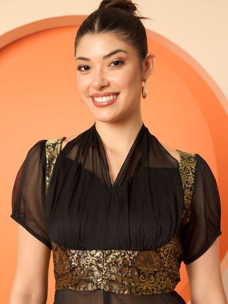 Brocade Tunic With Palazzo Set for Women, Coord Set, Festive Outfit, Ethnic Indian Dress, Party Indo Western Outfit, Wedding Guest Outfit17 EtsyImport