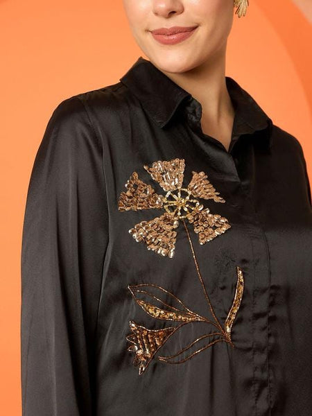 Embellished Shirt With Draped Skirt Set For Women, Indian Top with Dhoti Skirt, Ethnic Indo Western Fusion Outfit, Wedding Guest Outfit16 EtsyImport