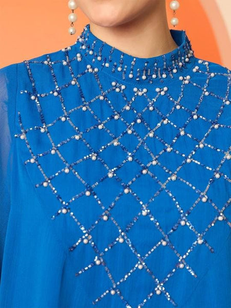 Embellished Top With Trousers Set for Women, Coord Set, Festive Outfit, Ethnic Indian Dress, Party Indo Western Outfit, Wedding Kurti Set11 EtsyImport