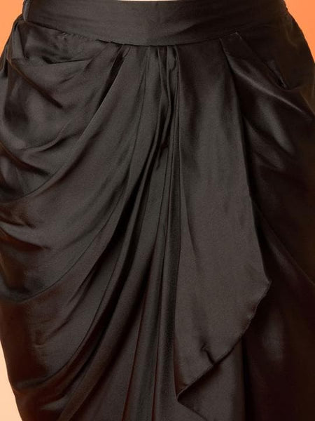 Square Neck Peplum Top With Drape Skirt Set For Women, Indian Top with Dhoti Skirt Set, Ethnic Indo Western Outfit, Fusion Coord Set8 EtsyImport