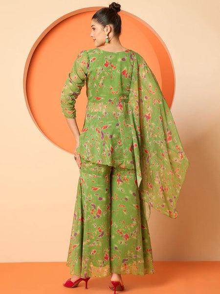 Embellished And Printed Top With Palazzo Co-Ords Set For Women, Top with Palazzo Set, Indo Western Outfit, Ethnic Indian Dress, Wedding Wear2 EtsyImport