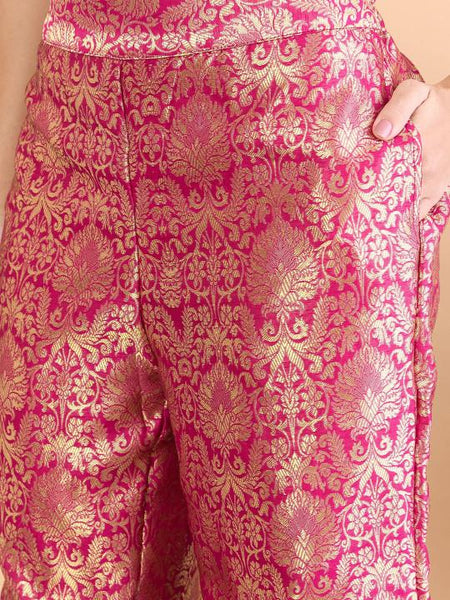 Brocade Tunic With Palazzo Set for Women, Coord Set, Festive Outfit, Ethnic Indian Dress, Party Indo Western Outfit, Wedding Guest Outfit VitansEthnics