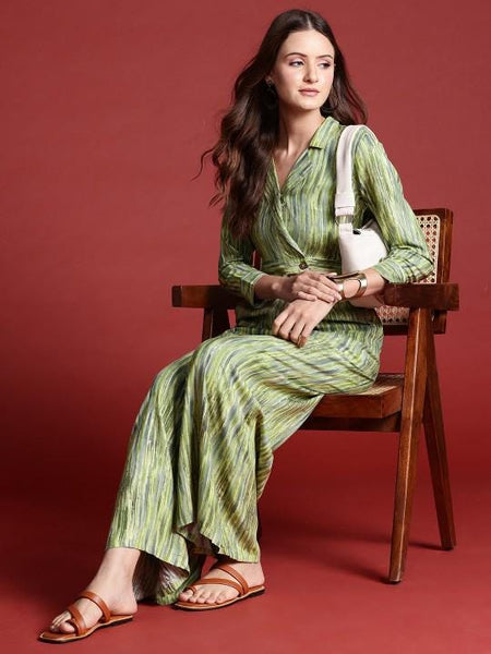 Printed Jumpsuit For Women, Indian Jumpsuit, Indian One Piece Dress, Indo Western Outfit, Fusion Outfit VitansEthnics