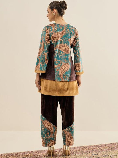 Women Velvet Tunic With Palazzo Set Coord Set VitansEthnics