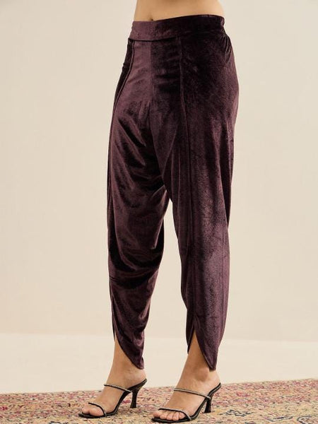Women Velvet Tunic With Palazzo Set Coord Set VitansEthnics