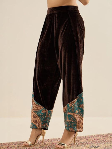 Women Velvet Tunic With Palazzo Set Coord Set VitansEthnics