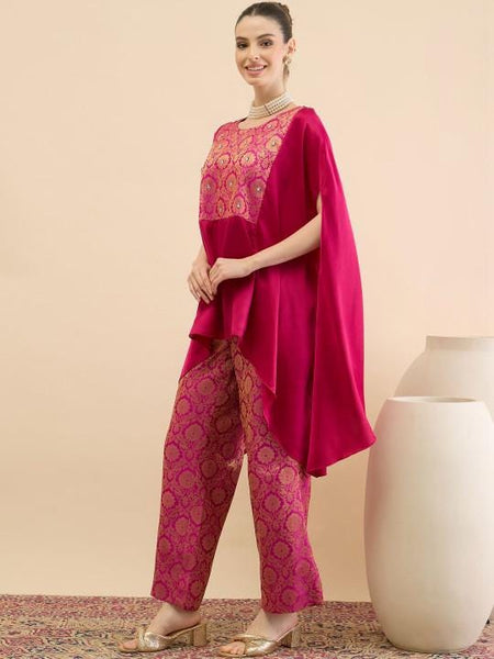 Kaftan Top With Trousers Coord Set For Women, Ethnic Indo Western Outfit, Indian Dress, Wedding Guest Outfit VitansEthnics