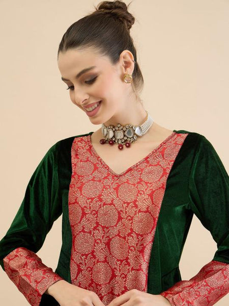 Velvet Tunic With Dhoti Pants Set for Women, Coord, Ethnic Indian Dress, Wedding Guest Party Indo Western Outfit VitansEthnics