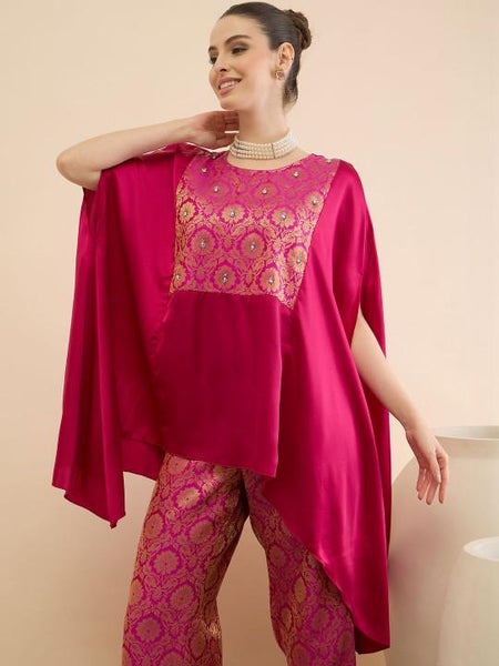 Kaftan Top With Trousers Coord Set For Women, Ethnic Indo Western Outfit, Indian Dress, Wedding Guest Outfit VitansEthnics