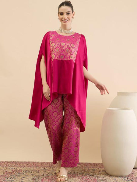 Kaftan Top With Trousers Coord Set For Women, Ethnic Indo Western Outfit, Indian Dress, Wedding Guest Outfit VitansEthnics