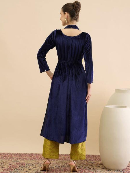 Brocade Velvet Tunic With Palazzo Set for Women, Coord Set, Ethnic Indian Dress, Wedding Guest Party Indo Western Outfit VitansEthnics