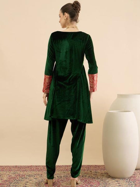 Velvet Tunic With Dhoti Pants Set for Women, Coord, Ethnic Indian Dress, Wedding Guest Party Indo Western Outfit VitansEthnics