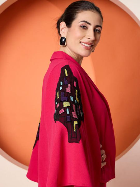 Open Front Jacket With Maxi Skirt Set For Women, Indian Shrug with Dhoti Skirt Set, Ethnic Indo Western Fusion Outfit, Coords VitansEthnics