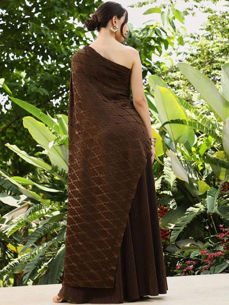 One Shoulder Neck Top With Trousers Co-Ords Set For Women, Indian Top with Palazzo Set, Ethnic Indo Western Outfit, Fusion Coords Set VitansEthnics