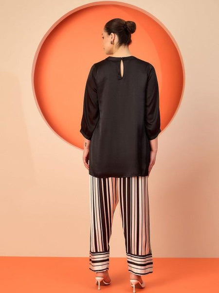 Embellished Tunic with Palazzos For Women, Indian Top Palazzo Set, Ethnic Indo Western Fusion Outfit, Coords Set VitansEthnics