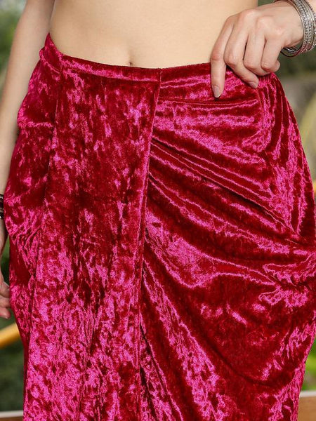 Embellished Waistcoat With Skirt Co-Ords Set For Women, Indian Top with Dhoti Skirt Set, Ethnic Indo Western Outfit, Fusion Coords VitansEthnics