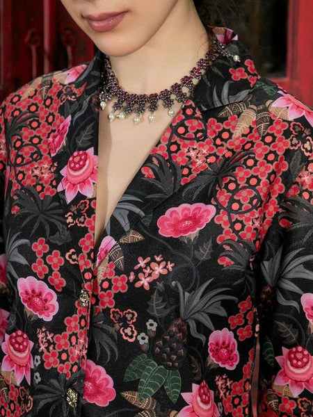 Printed Blazer With Palazzo Co-Ords Set for Women, Coord Set, Ethnic Fusion Indian Dress, Wedding Guest Indo Western Outfit VitansEthnics