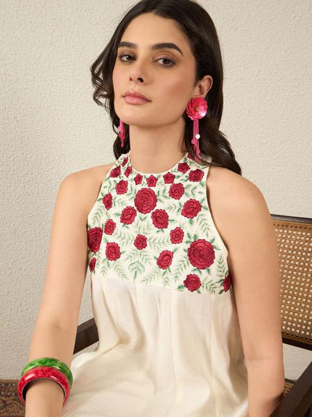 Indian Embroidered Tunic With Palazzos Co-Ords Set, Indo Western Outfit Set For Women, Fusion Outfit Set VitansEthnics