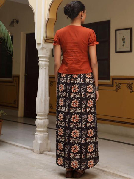 Bohemian Cotton Solid Top with Skirt Co-Ords Set For Women, Top with Skirt Set, Indo Western Outfit, Pure Cotton Ethnic Indian Dress VitansEthnics