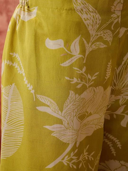Floral Silk Printed Top with Palazzos Co-Ords Set For Women, Wedding Guest Outfit, Indian Co-Ords Set, Indo Western Dress VitansEthnics