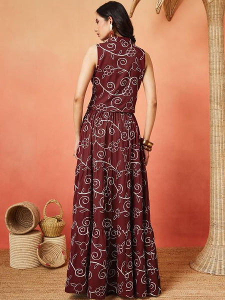 Printed Top With Skirt Set For Women, Lehenga Choli, Wedding Guest Outfit, Indian Co-Ords Set, Indo Western Dress VitansEthnics
