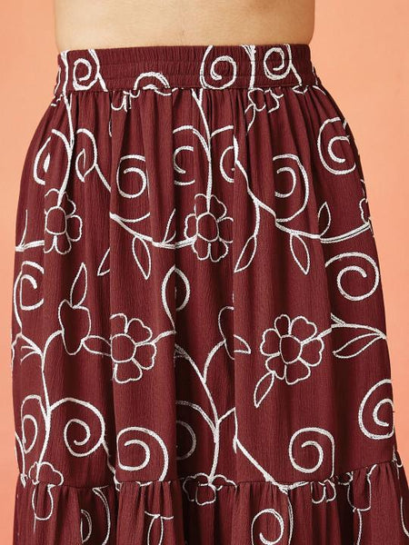 Printed Top With Skirt Set For Women, Lehenga Choli, Wedding Guest Outfit, Indian Co-Ords Set, Indo Western Dress VitansEthnics