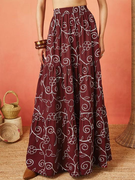 Printed Top With Skirt Set For Women, Lehenga Choli, Wedding Guest Outfit, Indian Co-Ords Set, Indo Western Dress VitansEthnics