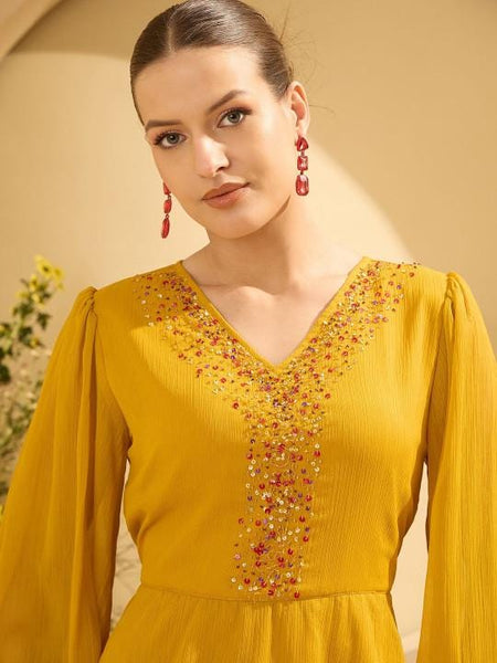 Embellished V-Neck Top With Palazzo Set For Women, Ethnic Indo Western Outfit, Coords Set, Indian Dress, Indian Wedding Guest Outfit VitansEthnics