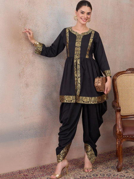 Embellished Kurta With Dhoti Pants Set For Women, Indian Top with Dhoti Pants, Ethnic Indo Western Fusion Outfit, Wedding Guest Outfit VitansEthnics