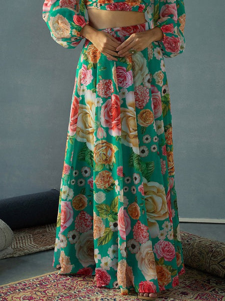 Floral printed Ready To Wear Lehenga Choli VitansEthnics