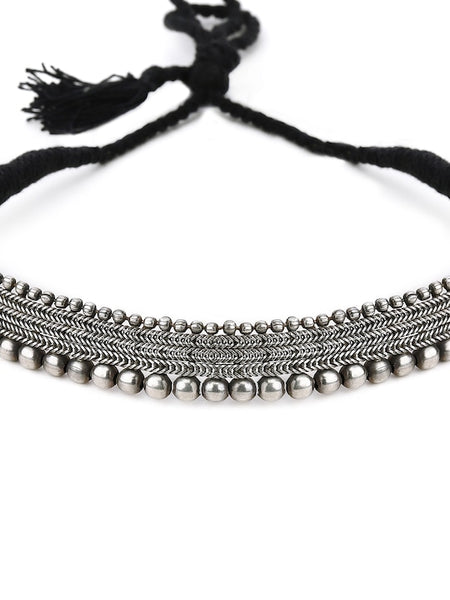 Oxidised Silver-Plated Choker Necklace VitansEthnics