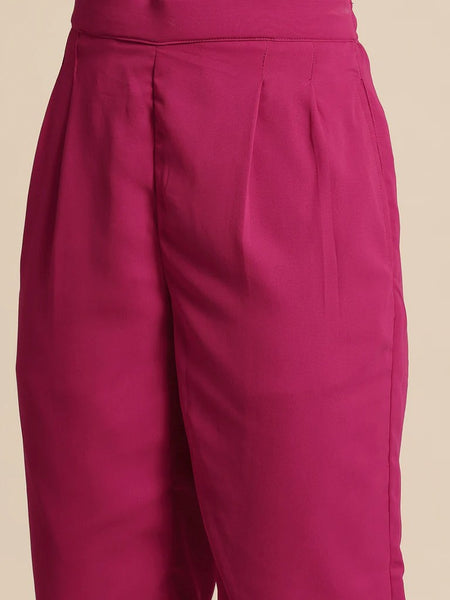 Crop Top With Pants And Jacket vitansethnics