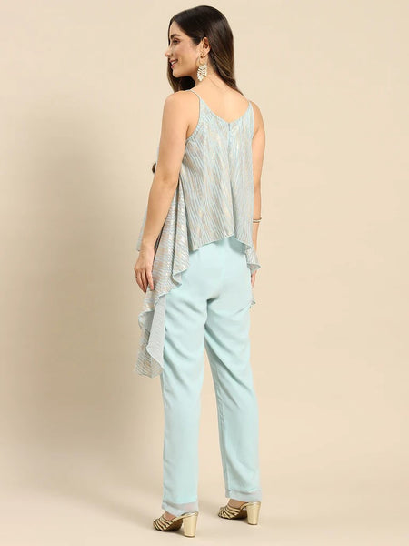 Asymmetric Drape Jumpsuit vitansethnics