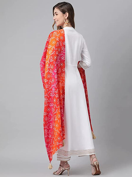 Women's Rayon Flared Kurta And Palazzo With Dupatta Set vitansethnics