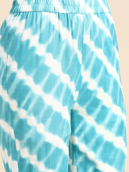 Printed Angrakha Kurti With Palazzo Set vitansethnics