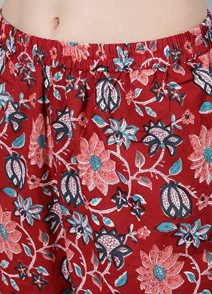 Women's Rayon Printed Anarkali Kurti with Palazzo and Dupatta Set vitansethnics