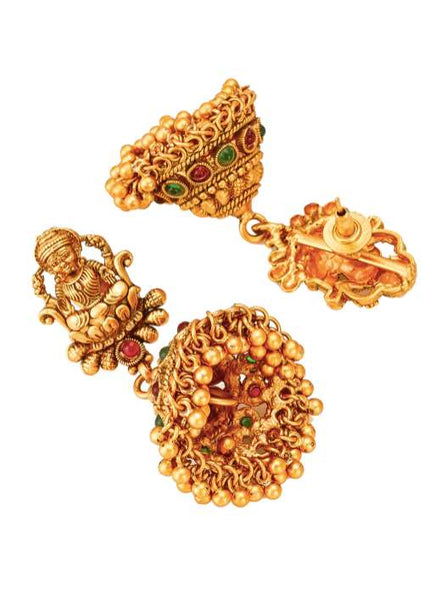Gold-Toned & Plated Temple Choker Jewellery Set VitansEthnics
