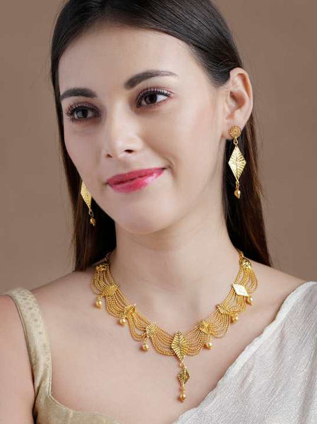 Gold-Plated Handcrafted Jewelry Set VitansEthnics